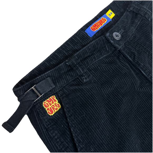 Empyre Black Corduroy Cargo Pants 28x26 Relaxed Streetwear Adjustable Ankle - Picture 7 of 8